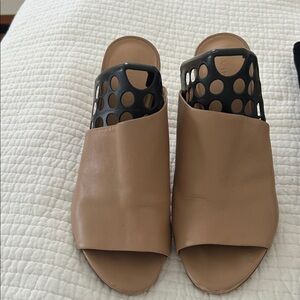 Stylish Tan and Black Women's Sandals